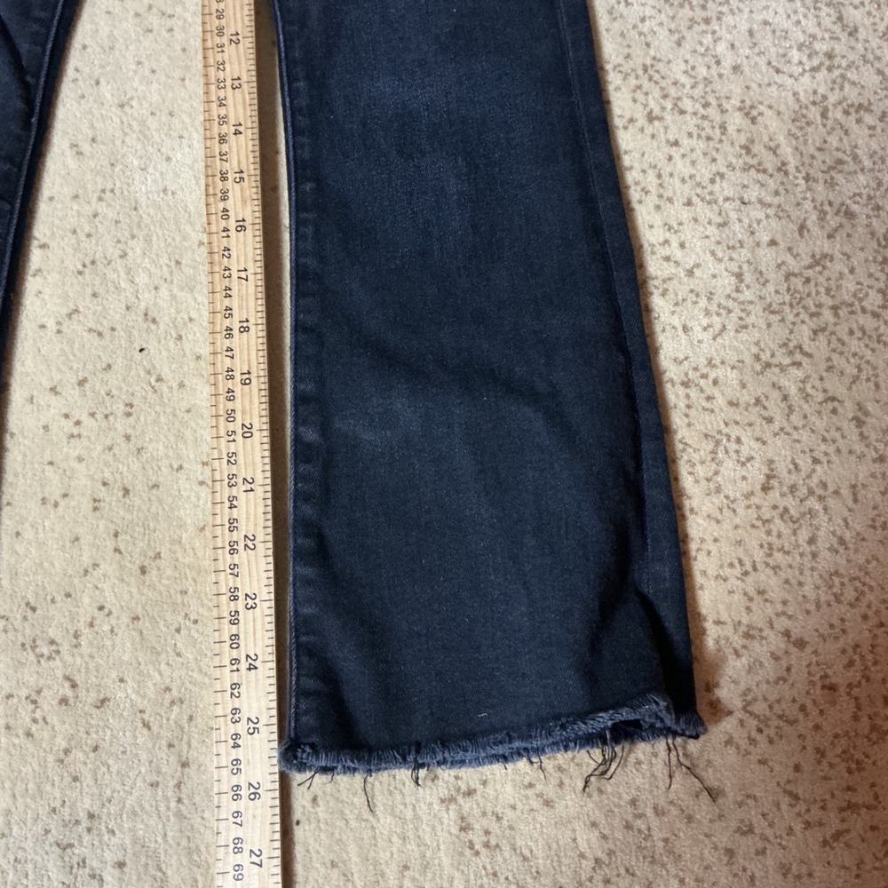 MOTHER The Hustler Ankle Fray Jeans Encounters At Night Black 1117-966 Size 23 - Picture 4 of 7